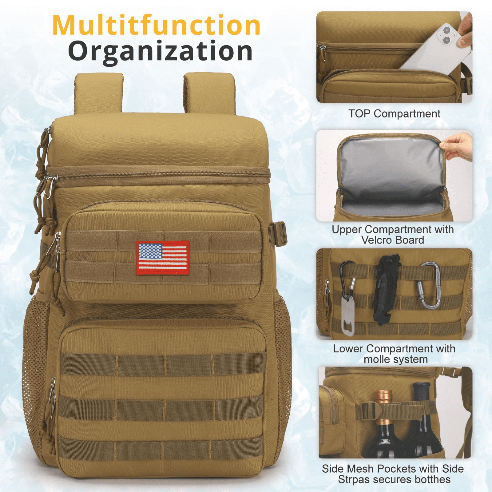 Backpack Cooler, Soft Lightweight Leakproof Cooler Backpack – picture 5