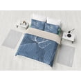 thumbnail image 2 of Juego de cama contorno floral gris, 2 of 4