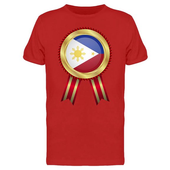 Red Ribbon And Philippines T-Shirt Men -Image by Shutterstock, Male 3X-Large