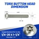 thumbnail image 2 of Tornillos para máquinas Fastenere Torx Security de acero inoxidable 1/4-20 x 1-1/4 (paquete de 10), 2 of 7