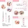 thumbnail image 4 of Éclat Manicure Pedicure Kit for Men & Women, 6Pcs Finger & Toe Nail Care Tools Includes Nail Clipper Cutter, Tweezer, File, Cuticle Pusher, Personal Care Professional Grooming Set With Travel Case, 4 of 6