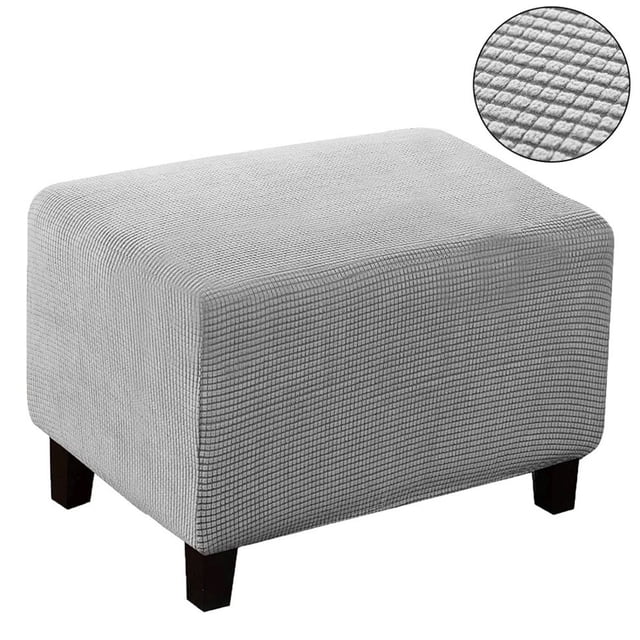 Sexy Dance Slipcover Stretch Protector Soft Universial Multi Colors Footrest Cover Waterproof Polyester Rectangle Larger Size Folding Light Gray Checked Hairpin Stool Cover L Code Large Number
