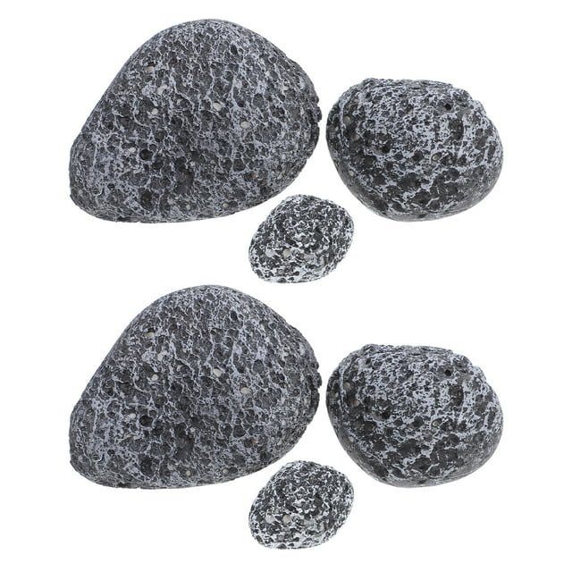 WRITWAA 6Pcs Artificial Rocks for Garden Grey Landscape Accessory with Realistic Appearance for
