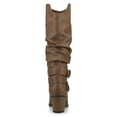thumbnail image 4 of Journee Womens Late Stacked Heel Mid Calf Boots, Widths Available, 4 of 10