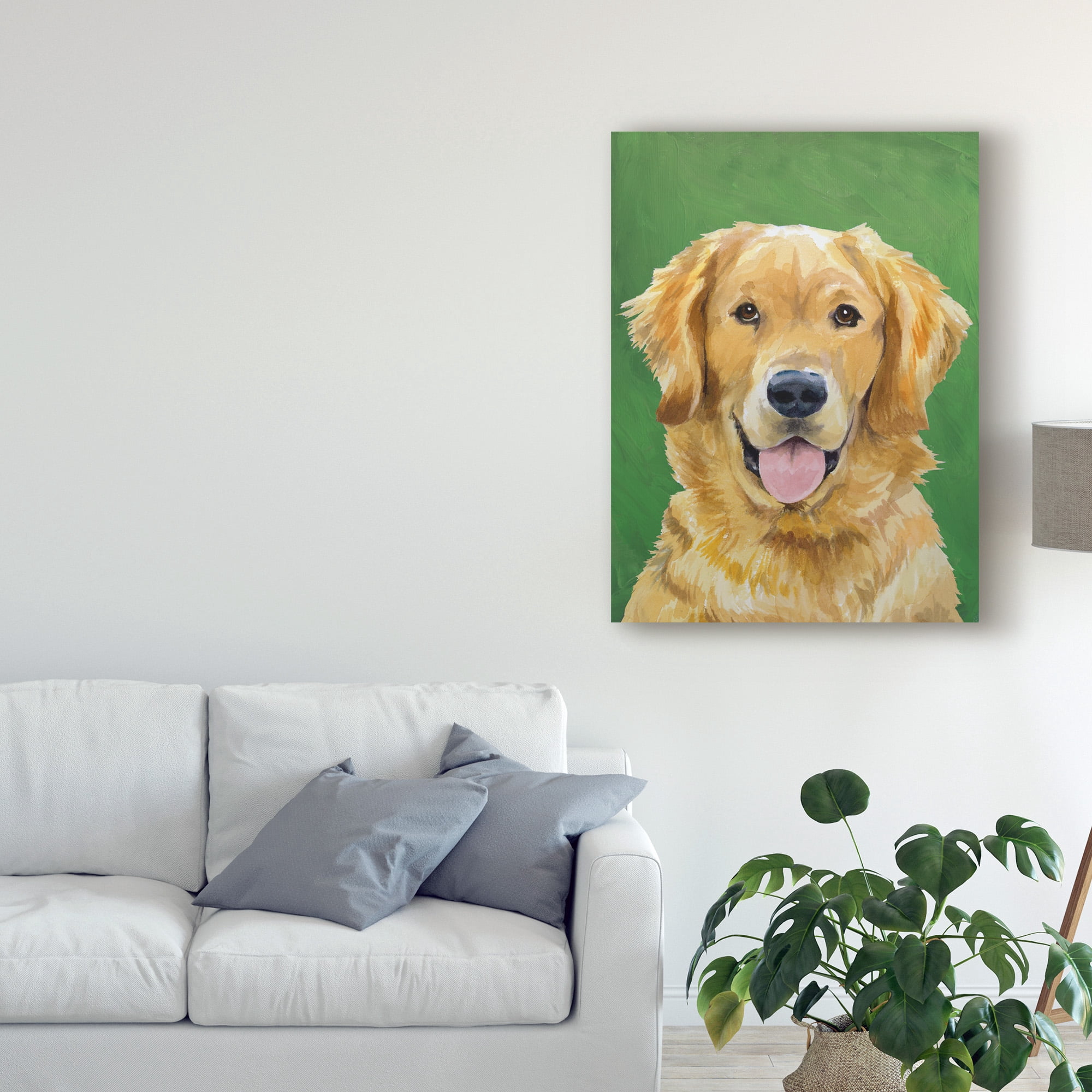 Trademark Fine Art 'Dog Portrait Golden' Canvas Art by Jill Sands