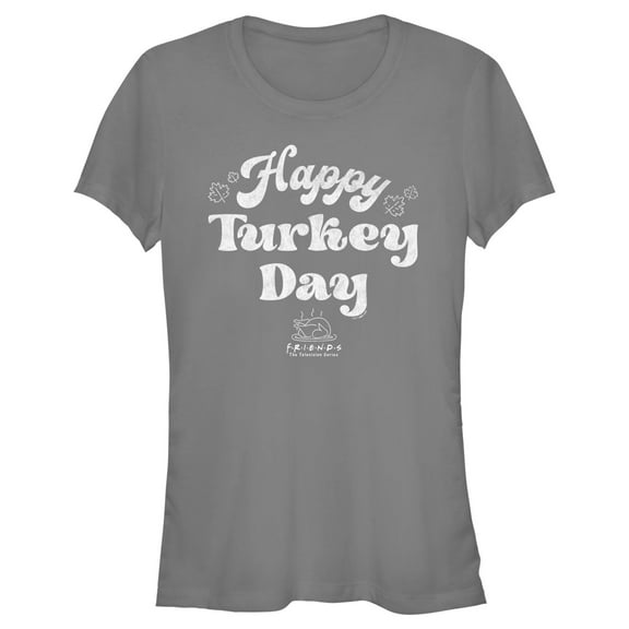 Junior's Friends Happy Turkey Day  Graphic T-Shirt