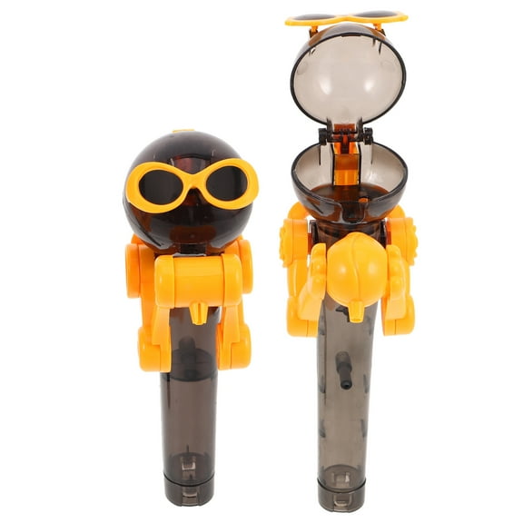 TABLZONE 2Pcs Small Candy Dispenser Robot Candy Holder Black Multipurpose Party Organizer