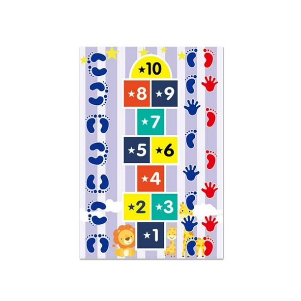 TQEHS pulunto Rayuela Resbaladiza para Adultos Niños, Juego de Rayuela al Aire Libre, Juego de Manos y Pies para Niños, Alfombra de Salto para Niños, Juego de Rayuela Resbaladiza para Adultos, Alfombr