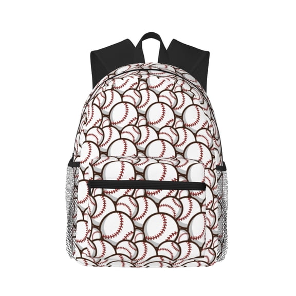 Defioc Cute Baseball Pattern Laptop Backpack for Men and Women,Casual Backpack Dayback Sports Bookbag for Travel Running Hiking
