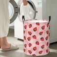 thumbnail image 4 of Lsque Strawberries pattern Laundry Hamper Basket, Tall Woven Rope Hamper Basket for Clothes, Lightweight Storage Basket, Collapsible Waterproof-Small, 4 of 8