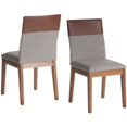 thumbnail image 1 of Manhattan Comfort Chaise d'Appoint Duc en Gris et Marron (Lot de 2), 1 of 8