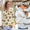 thumbnail image 6 of DISNIMO Hedgehog Cherry Printed Sweatshirts for Women Long Sleeve Hoodies Waffle Pullover Tops Lightweight Shirt for Fall Winter, XL, 6 of 7