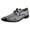 Gray, variant on LIBERTYZENO Mens Genuine Leather Hornback Print Dress Shoes, Beige
