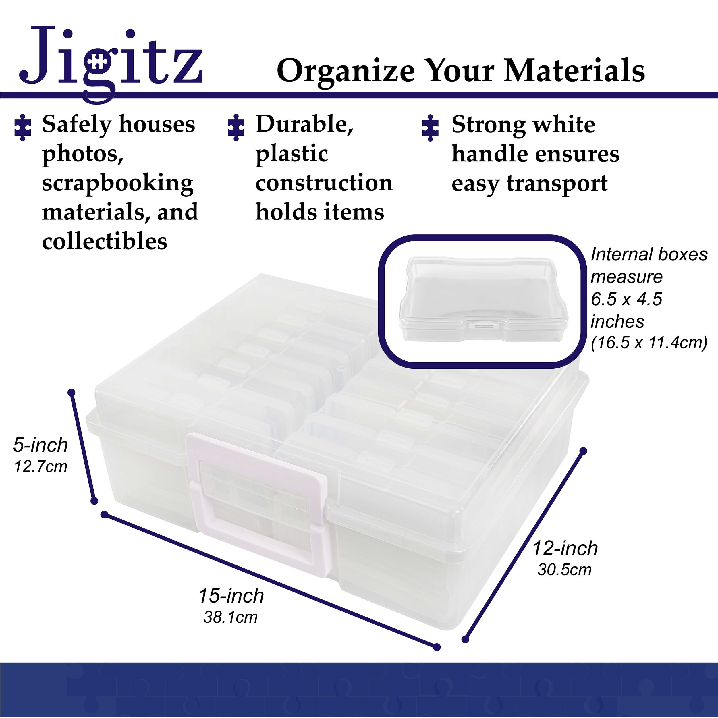 Jigitz Plastic Organizer Box 16 Compartment Plastic Organizer with Dividers  