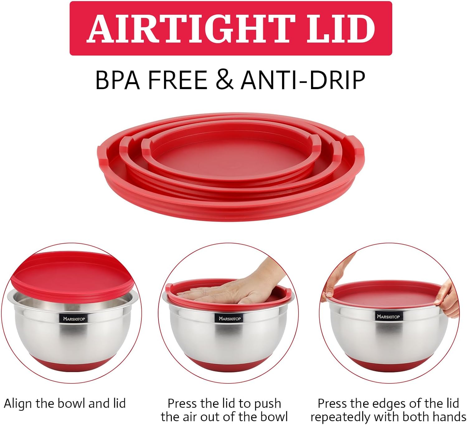 Egg Poacher Pan with Nonstick Cups and Mixing Bowls Set for Healthy Breakfast Cooking on Induction Stove