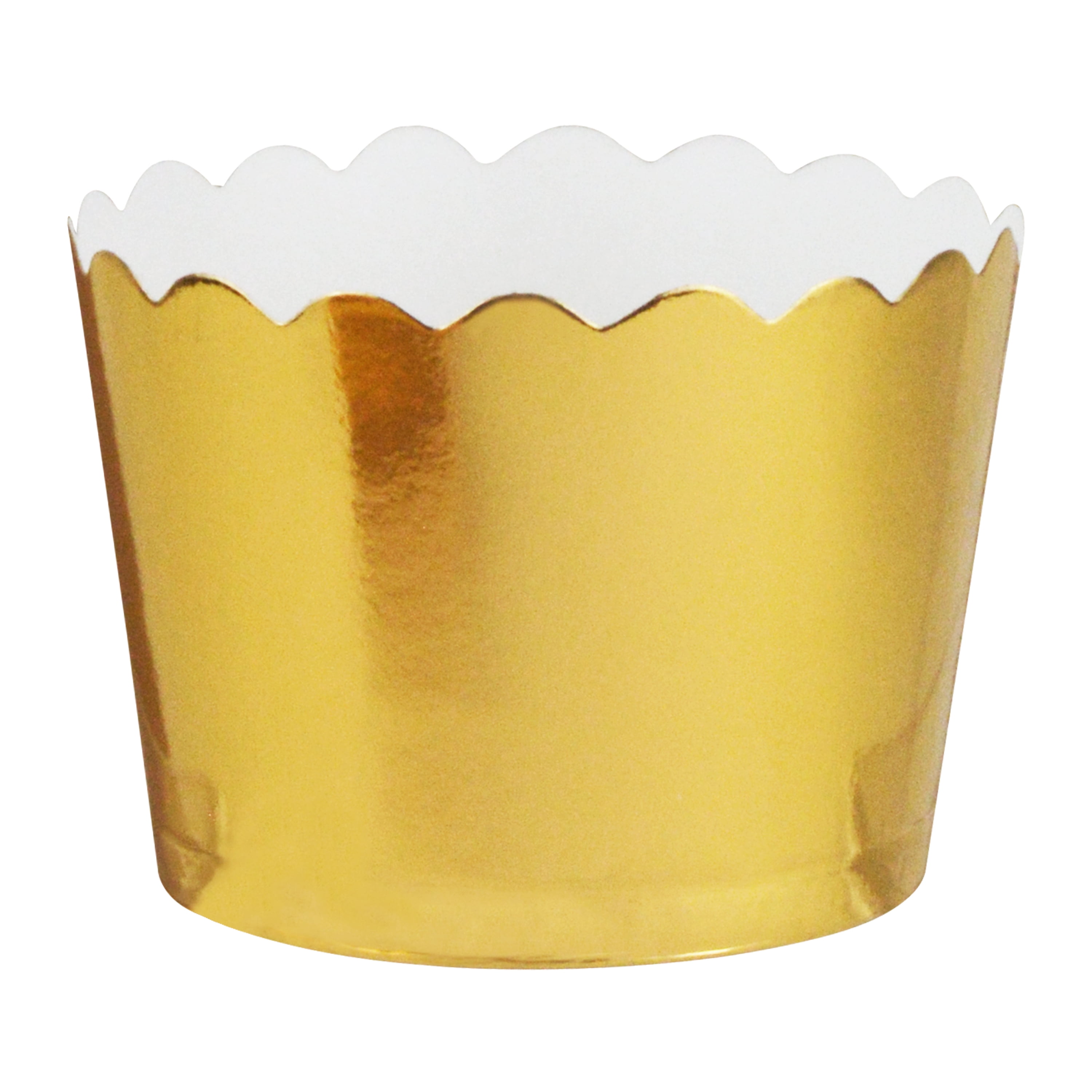 1.9 in Dia Bottom x 1.73 in H, 24 ct Gold Paper Treat Cup, Everyday, Baking Cups, Way to Celebrate
