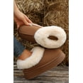 thumbnail image 2 of Women's Chestnut Plush Suede Trim Thick Sole Flat Snow Boots for Ultimate Comfort - [ZhiHiMeRi] | (US 6)37, 2 of 6
