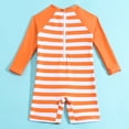 thumbnail image 5 of dmqupv Infant Bathing Suits Baby Toddler One Piece UPF 50+ Rash Guard Swimsuit Long Sleeve Infant Body Boy and Girl Orange,18-24 Months, 5 of 6