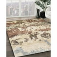 thumbnail image 3 of Ahgly Company Machine Washable Indoor Square Contemporary Dark Gold Brown Area Rugs, 8' Square, 3 of 7