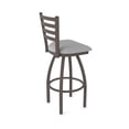 thumbnail image 2 of 410 Jackie 25" Swivel Counter Stool with Bronze Finish and Canter Folkstone Grey Seat, 2 of 2
