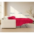 thumbnail image 3 of 4-Piece Queen Sleeper Sofa Sheet Set, 100% Egyptian Cotton, 800 Thread Count, Fits 8" Deep Pull-Out Couch Mattress (60" x 74") - Red Solid, 3 of 5