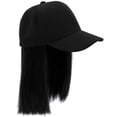 thumbnail image 1 of Black High Temperature Fiber Wig Hat with Short Straight Hair for Decor and Various Occasions, 1 of 3