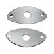 thumbnail image 2 of Placa de Enchufe Curvada Ovalada de 2 Piezas con Tornillos para Piezas de Bajo de Guitarra Eléctrica Sunnimix Plateado, 2 of 8