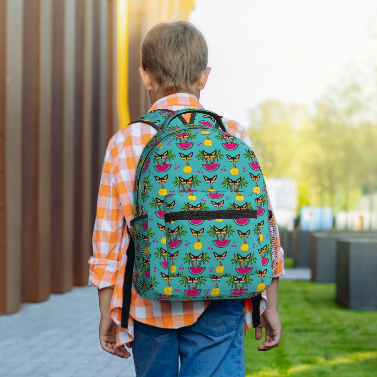 Xecao Sunmmer Cat Travel Backpack: A spacious, stylish computer backpack ideal for men and women, perfect for college, school, or daily travels