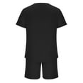 thumbnail image 3 of Awdenio Mens Soprt Set Two-piece Solid Color Casual Short-sleeved T-shirt and Short Pants Summer Vacation Wear, 3 of 5
