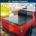 thumbnail image 2 of Spec-D Tuning Soft Quad Fold Tonneau Cover Compatible with 2005-2010 Dodge Dakota, 2011 Ram Dakota, 2006-2009 Mitsubishi Raider 78", 6.5FT Long Bed, 2 of 7