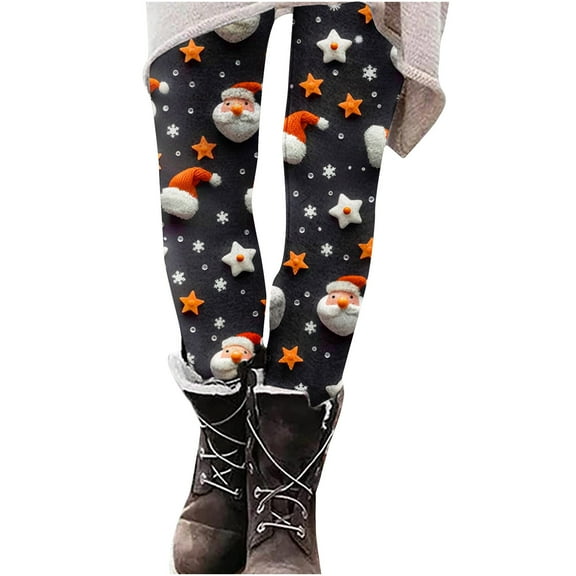 Christmas Print Sweatpants for Womens High Waisted Athletic-Fit Yoga Pants Comfort Casual Tummy Control Thermal Athletic Joggers Pants Workout Running Yoga Pants Women Sweatpants