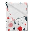 thumbnail image 2 of Sushi Soft Flannel Fleece Blanket, Japanese Teapot Salmon and Chopsticks Flat Design Irregular Alignment, Cozy Plush for Indoor and Outdoor Use, 60" x 80", Dark Blue Pink Vermilion, by Ambesonne, 2 of 5