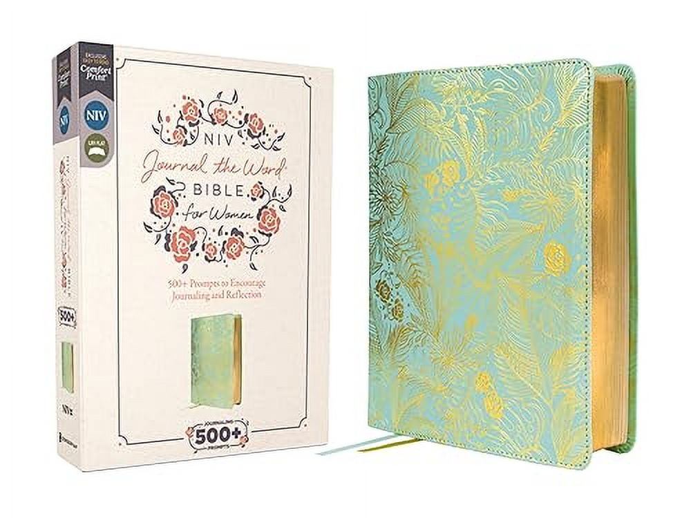 NIV Journal the Word Bible Niv, Journal the Word Bible for Women (Perfect for Note-Taking), Leathersoft, Teal, Red Letter, Comfort Print: 500+ Prom, (Hardcover)