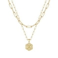thumbnail image 2 of Initial Necklaces for Women 2026 Fashion 26 Letters Pendant Necklace 2 Layer Gold Chain Necklace Jewelry Gift, 2 of 5