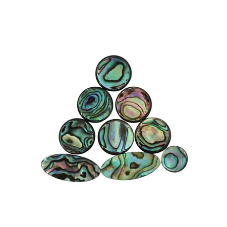 - 9pcs Colorful Abalone Shell Key Button Inlays for Tenor/ Alto/ Soprano Sax Saxophone