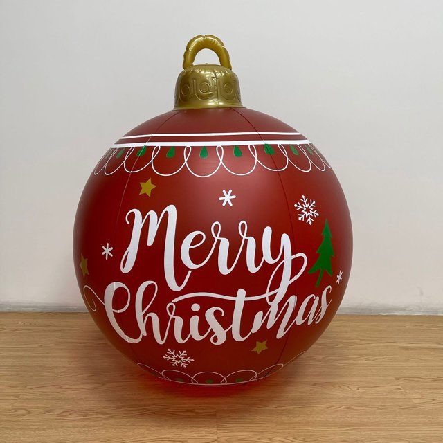 Bolas De Navidad Light Up Christmas Bola inflable LED Festival Bolas decorativas (Navidad roja) Likrtyny Libre de BPA