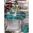 thumbnail image 6 of Outdoor Tablecloth with Umbrella Hole Zipper Teal Brown Wood Round Tablecloth 54" Waterproof Outside Table Cloth Vintage Chic Shabby Plank Patio Table Cover Tablecloths for Picnic Party, 6 of 8