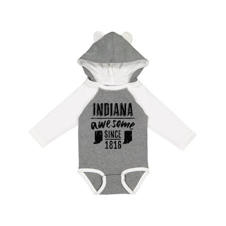 

Inktastic Indiana Awesome Since 1816 Gift Baby Boy or Baby Girl Long Sleeve Bodysuit