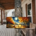 thumbnail image 4 of Hello Fall Abyssinian Enjoys Warm Campfire Autumn Night Bright Moon Landscape Wood Sign Cat Lover Kitten Owner Gifts Hanging Wall Home Decor - 01008, 4 of 5