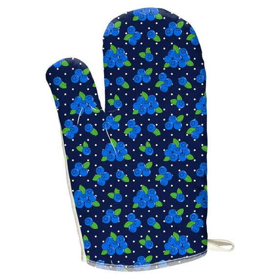 Fruit Blueberry Blueberries Repeat Pattern All Over Oven Mitt