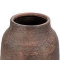 thumbnail image 5 of 9” Ceramic Vase Vintage Pottery Brown Flower Vase with with Distressed White-Wash Finish Farmhouse Decorative Accent (Not Waterproof), 5 of 5