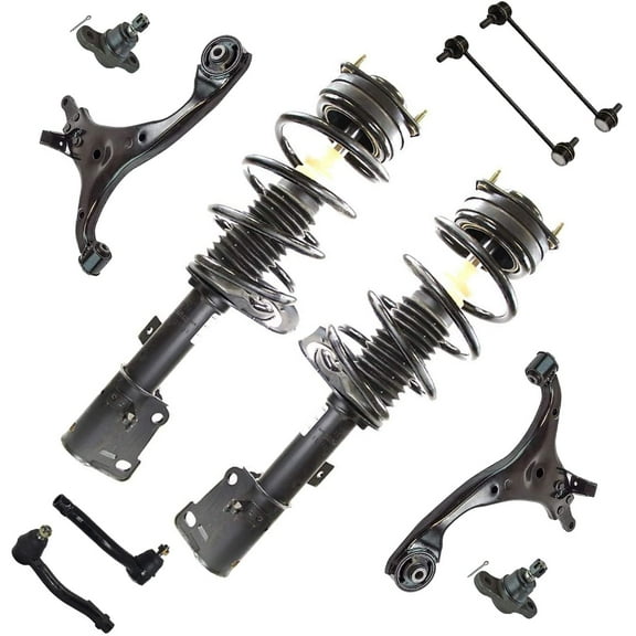 Detroit Axle - Front Struts   Lower Control Arms   Ball Joints   Sway Bars   Outer Tie Rods Replacement for 2006-2010 Kia Optima - 10pc Set