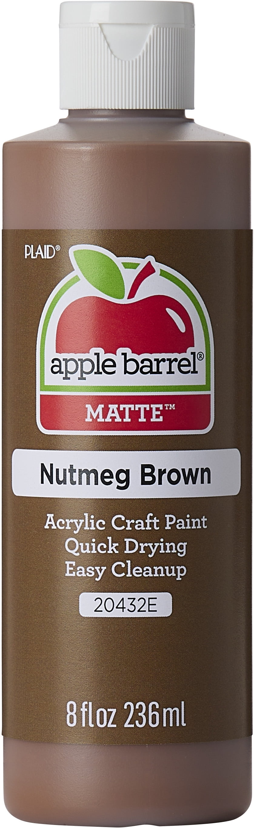 Apple Barrel Acrylic Craft Paint, Matte Finish, Nutmeg, 8 fl oz