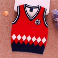 thumbnail image 3 of Boys Sweater Vest Casual V Neck Sleeveless Pullover Knit School Waistcoat Uniform Casual Outfits 1-8Y, 3 of 4