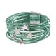 thumbnail image 1 of Pulsera tipo brazalete para niña, pulsera apilable, artículos para fiestas, multifuncional . Verde, 1 of 8