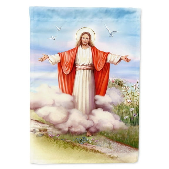 Easter Jesus is Risen Flag Canvas House Size