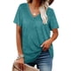 thumbnail image 1 of Camisetas de mujer con cuello en V de manga corta de verano Tops sueltos Ormromra WRHS-170-4, 1 of 1