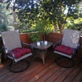 thumbnail image 4 of Everything Comfy Burgundy Indoor / Outdoor Seat Cushion Patio D Cushion 20" x 20", 2 Tie Backs, 4 of 4