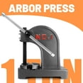 thumbnail image 2 of 1 Ton Heavy Duty Manual Arbor Press - 5.5" Working Height, Ideal for Precision Metalworking Tasks, Black, 2 of 7