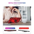 thumbnail image 4 of for Galaxy A13 5G Case, Samsung A13 5G Case, Galaxy A04s Case with HD Screen Protector, Military-Grade Ring Holder Stand Car Mount Shockproof Cover Phone Case for Galaxy A13 5G/ A04s, Red, 4 of 8